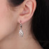 Kolczyki srebrne łezka z cyrkoniami