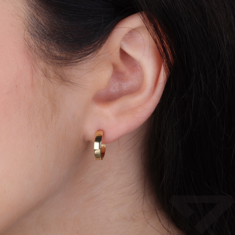 Kolczyki pozłacane kółka blaszki