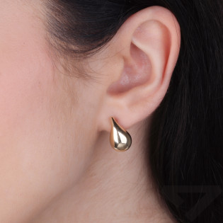 Kolczyki złote viralowa gładka kropla