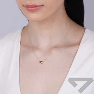 Naszyjnik złoty celebrytka z sercem próba 375