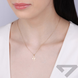 Medalik złoty aniołek z cyrkoniami