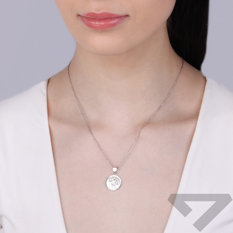 Medalik srebrny ze Świętym Krzysztofem