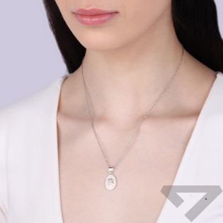 Medalik srebrny Szkaplerz owalny