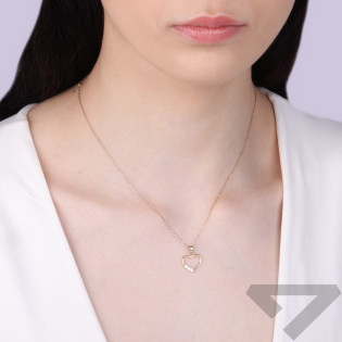 Złote Serduszko Pr. 585 z Cyrkoniami - JubilerSezam.pl