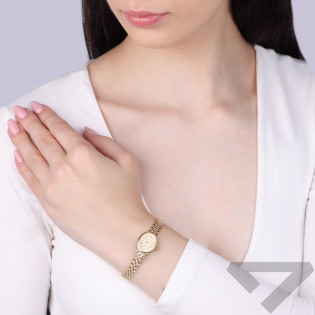 Złoty Zegarek Damski z Owalną Tarczą - JubilerSezam.pl