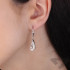 Kolczyki srebrne ażurowa kropla z cyrkoniami