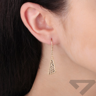 Kolczyki złote ażurowy żagiel