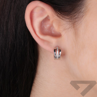 Kolczyki srebrne pazurki z cyrkoniami