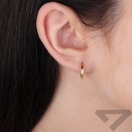 Kolczyki pozłacane gładkie kółka