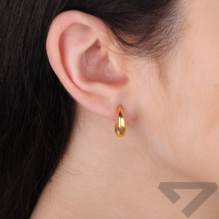 Kolczyki pozłacane gładkie kółka rozszerzane