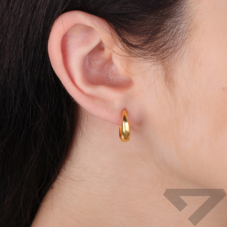 Kolczyki pozłacane gładkie kółka rozszerzane