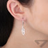 Kolczyki srebrne łezka z cyrkoniami