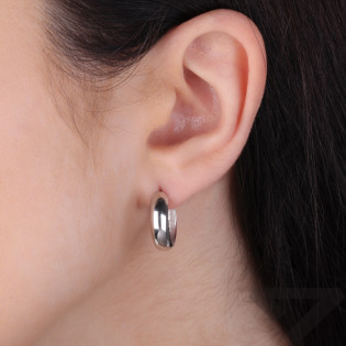 Kolczyki srebrne blaszki kółka