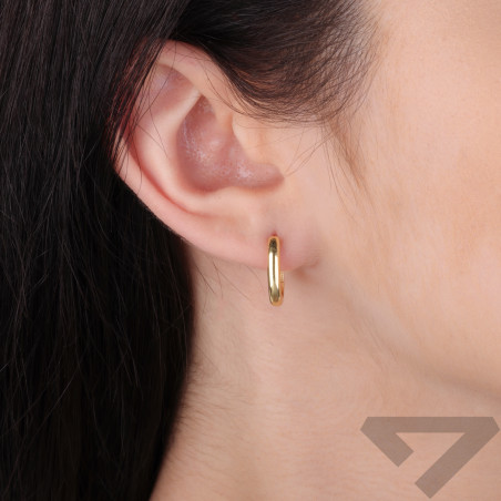 Kolczyki pozłacane owalne kółko