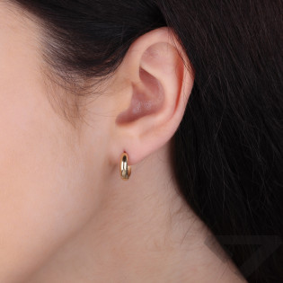 Kolczyki złote gładkie kółka blaszki