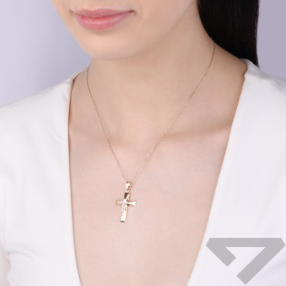 Krzyżyk złoty z wizerunkiem Pana Jezusa