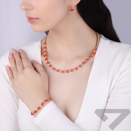 Bransoleta złota z koralami jubilerskimi