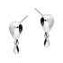 Kolczyki srebrne wypukła kropla z wiszącą kropelką/sztyft