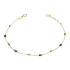 Bransoleta złota z żółtymi i czarnymi kulkami próba 585