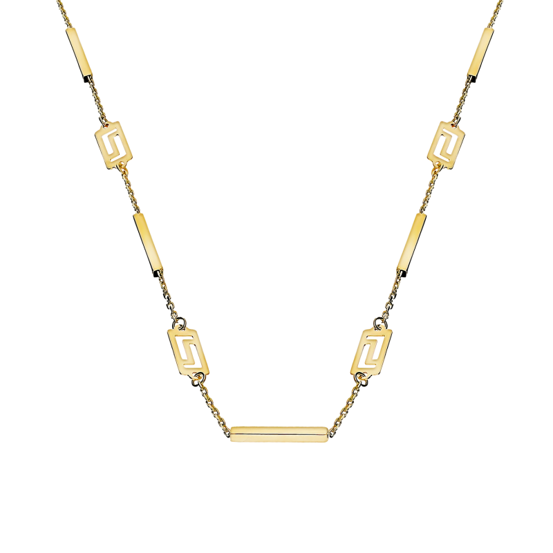 Naszyjnik złoty greka i kwadratowe pałki/anker AR X5FOR6N9521-II próba 585