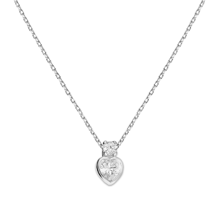 Naszyjnik srebrny z sercem i cyrkonią