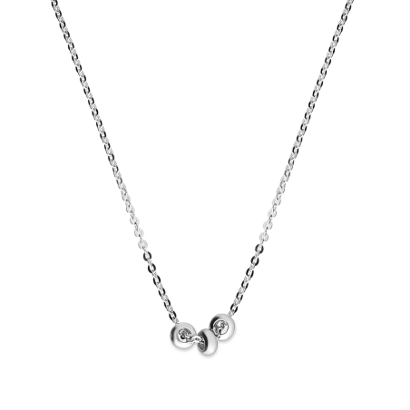 Naszyjnik srebrny trzy małe oponki
