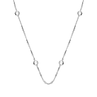 Srebrny Naszyjnik z Cyrkoniami - Subtelna Elegancja - JubilerSezam.pl