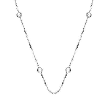 Srebrny Naszyjnik z Cyrkoniami - Subtelna Elegancja - JubilerSezam.pl