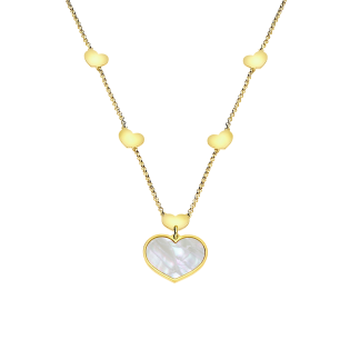 Naszyjnik pozłacany z sercami