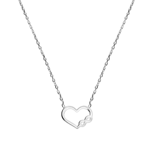 Srebrny Naszyjnik Serce i Nieskończoność - JubilerSezam.pl