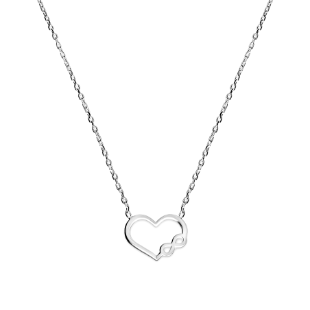 Srebrny Naszyjnik Serce i Nieskończoność - JubilerSezam.pl