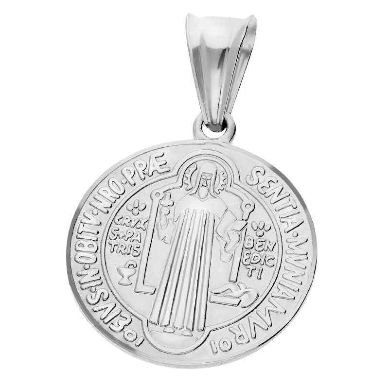 Medalik srebrny rodowany Benedyktyński