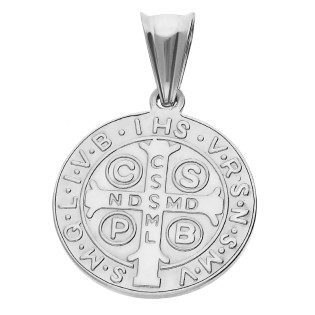 Medalik srebrny rodowany Benedyktyński