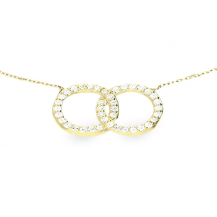 Złoty naszyjnik klanówka z cyrkoniami - JubilerSezam.pl