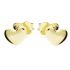 Kolczyki złote serca gładkie