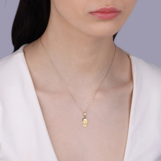 Medalik złoty Główka Matki Modlącej próba 585