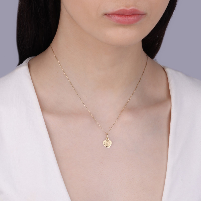 Medalik złoty Częstochowska w sercu próba 333