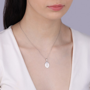 Medalik srebrny Niepokalane Serce Maryi