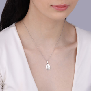 Medalik srebrny Niepokalane Serce Maryi