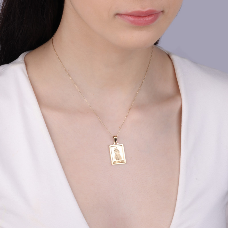 Medalik blaszka Jezu Ufam Tobie próba 585