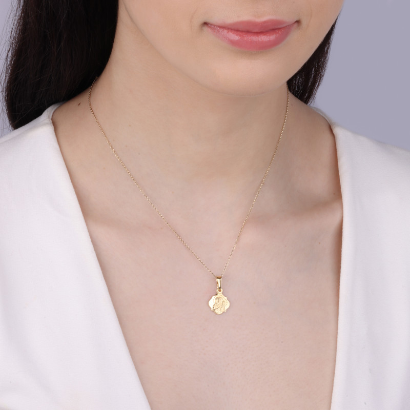 Medalik pozłacany Szkaplerz w formie beczułki próba 925