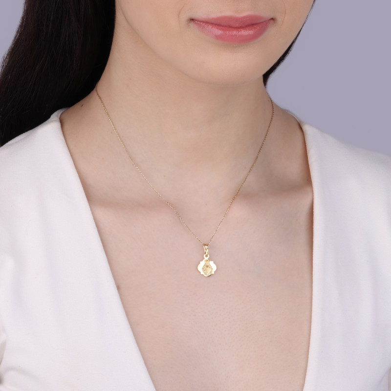 Medalik pozłacany Szkaplerz w formie beczułki próba 925