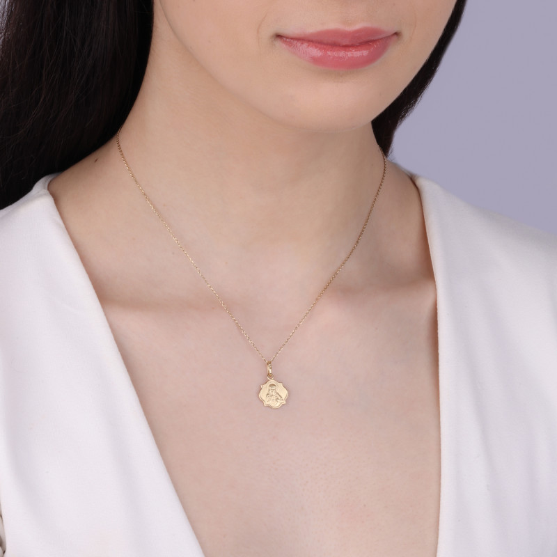 Medalik złoty szkaplerz beczułka próba 585