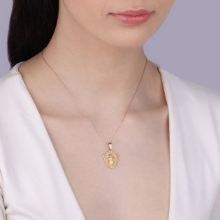 Medalik Pan Jezus Zmartwychwstały na tarczy próba 585