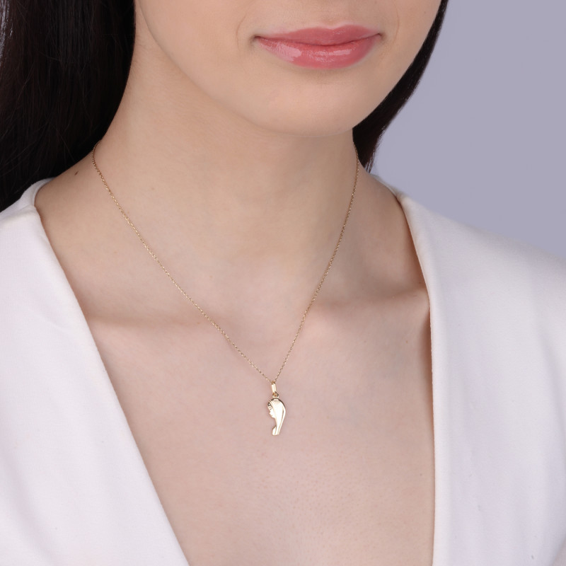 Medalik złoty Matka Boska główka modląca próba 585