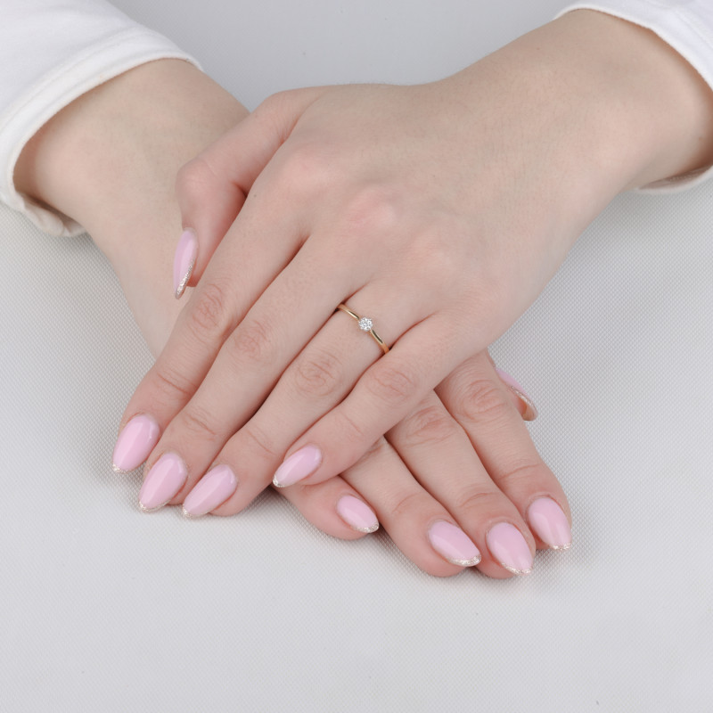 Pierścionek zaręczynowy SOLITER z diamentem 0,23 ct próba 585