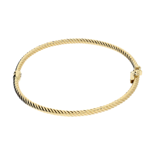 Bransoleta złota owalna bangla z motywem sznura próba 375