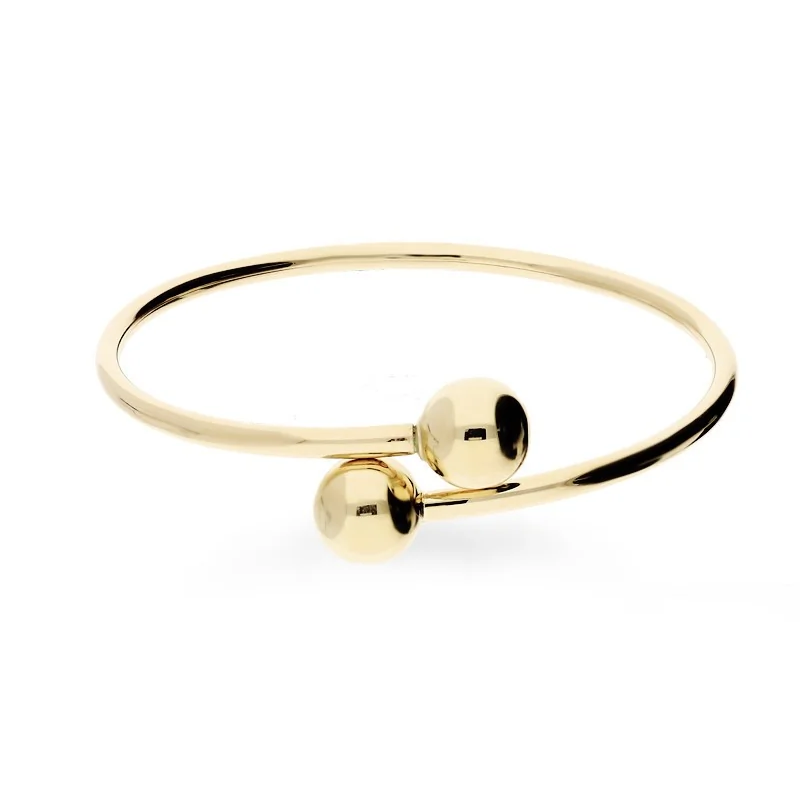 Bransoleta złota bangle kulki x2 zachodzące nr AR XXCHMB0695 próba 585