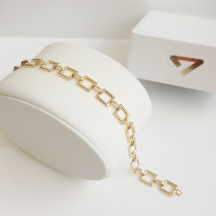 Bransoleta złota kwadraty ramki MZ T23-B-178 próba 585