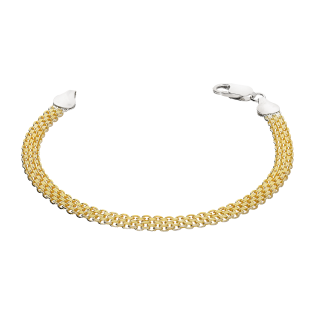 Bransoleta pozłacana bismark próba 925